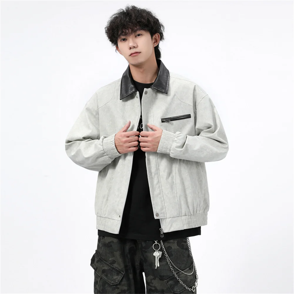 

Мужская рабочая одежда в американском стиле в стиле ретро, повседневная верхняя одежда больших размеров, модная уличная одежда, мужские свободные куртки больших размеров