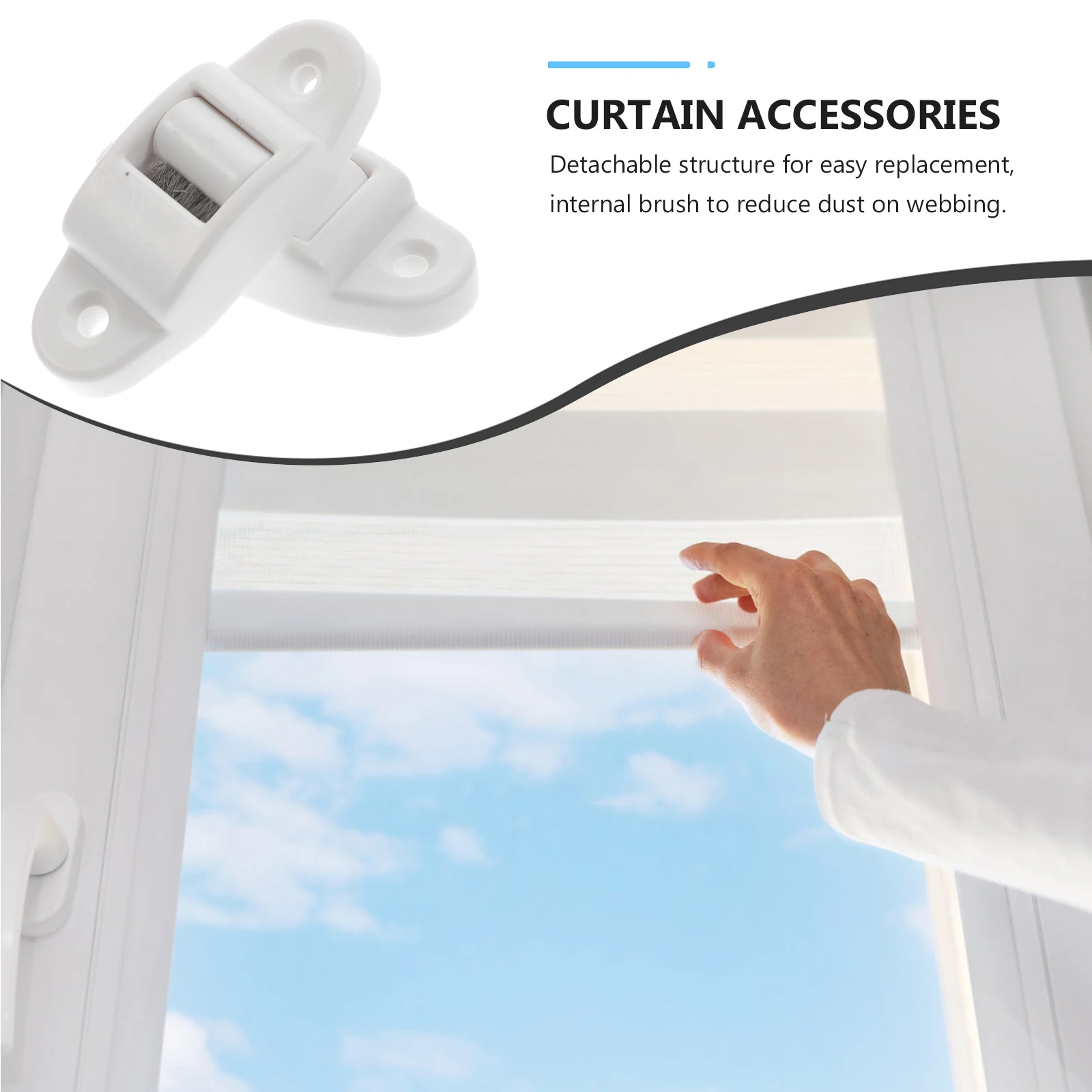 

6 Pcs Pullwheel Cleaning Brush Belt Guide Roller Gate Curtain Guides for Replacement Plastic Shutter Work