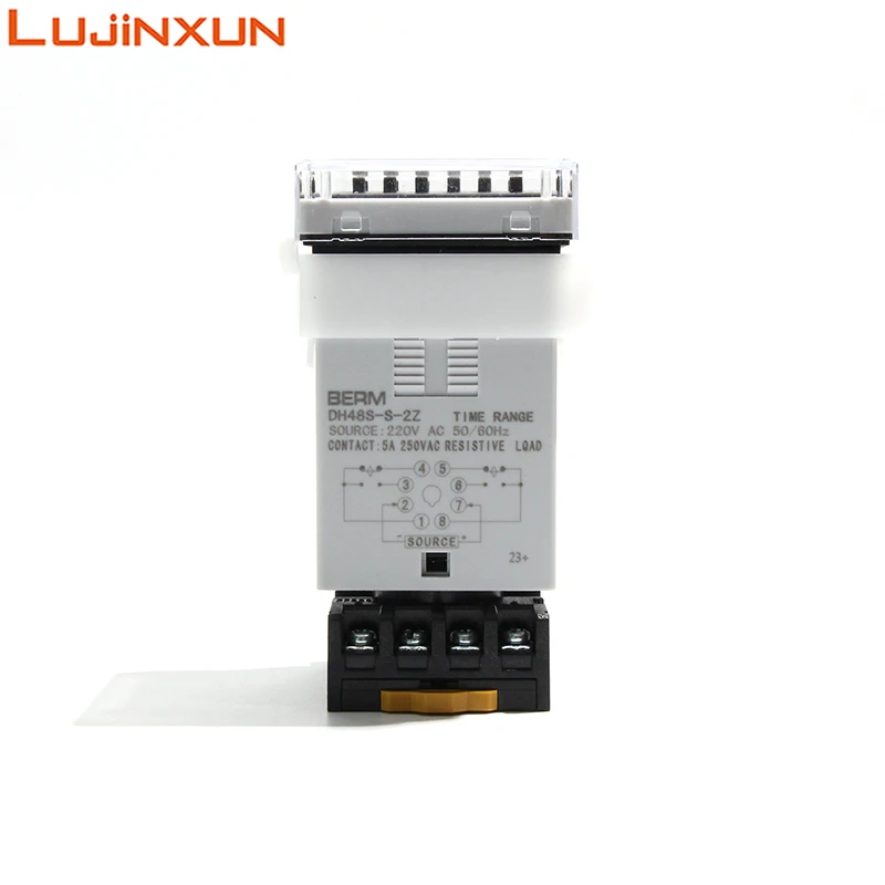 LUJINXUN DH48S-S-2Z Digital Ddisplay Cycle Time Controller with Two Normally Open and Closed Contacts Quick Heat Dissipation