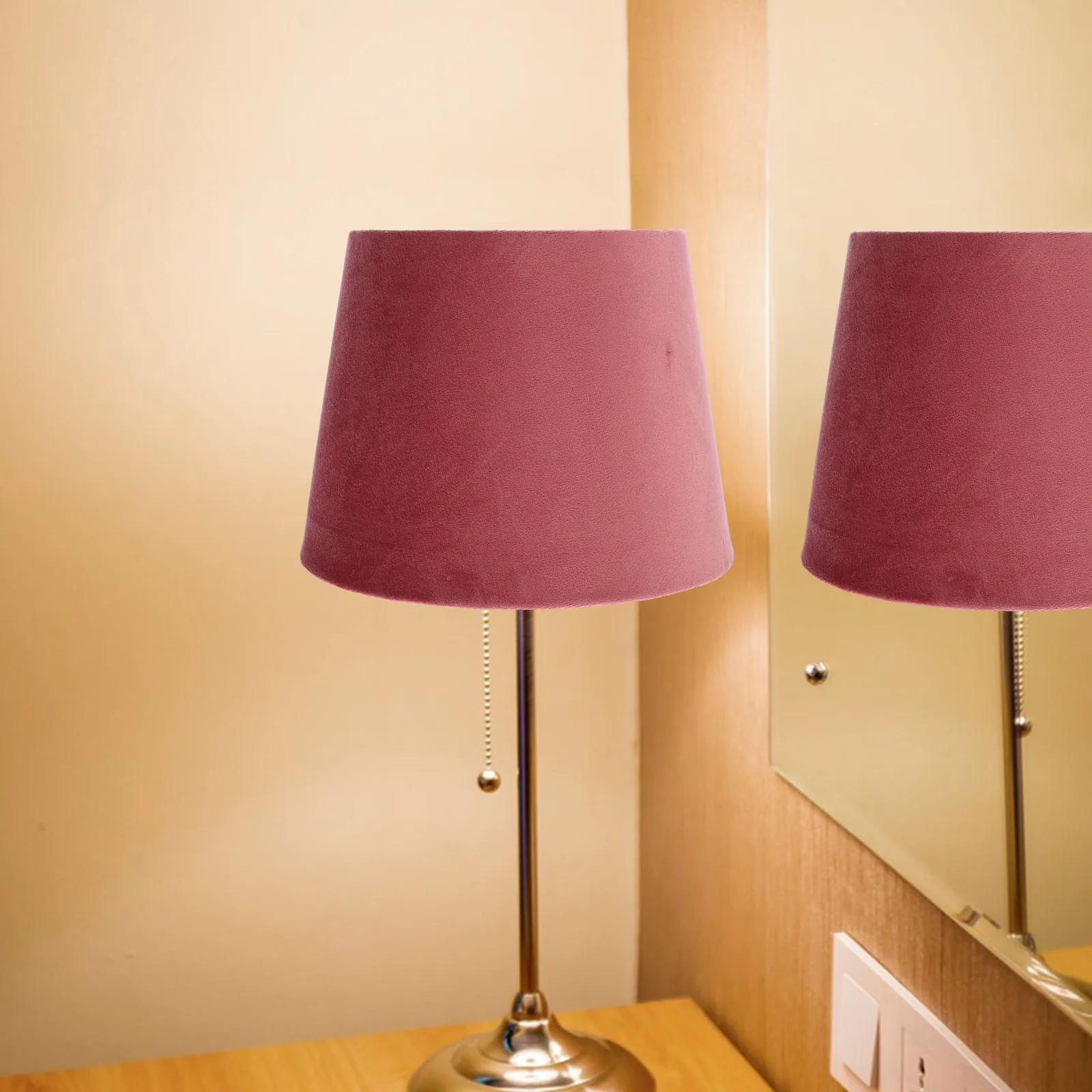 

Fabric Lamp Shades for E27 E14 4 2cm Hole Cloth Iron Soft Light Bedroom Living Room Table Lampshade Replacement