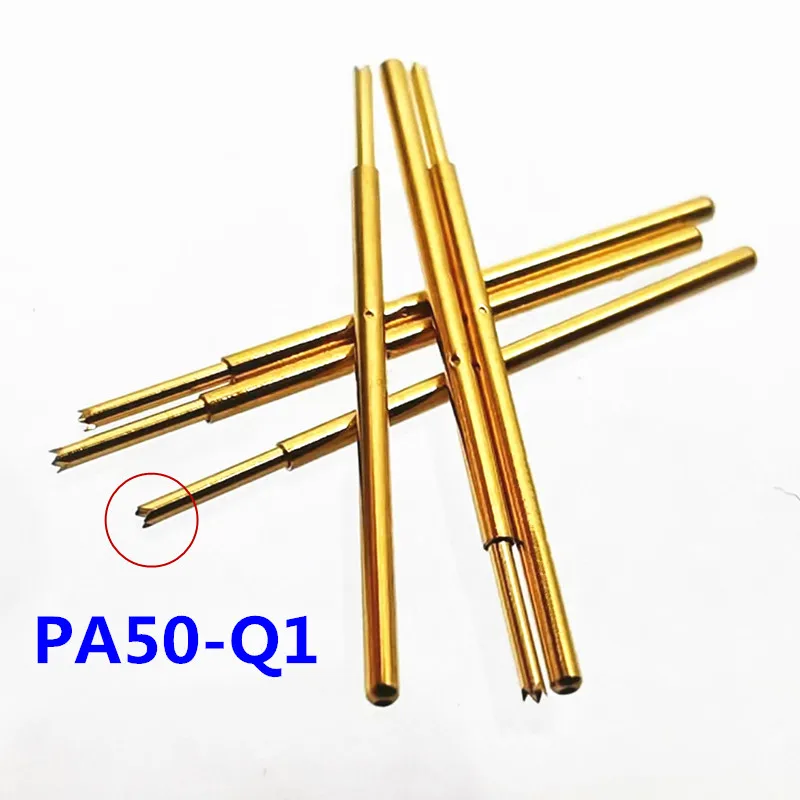 

100PCS Gold-plated PA50-Q1 Four Claw Plum Blossom Head Spring Test Needle with Outer Diameter of 0.68mm PCB Pogo Pin