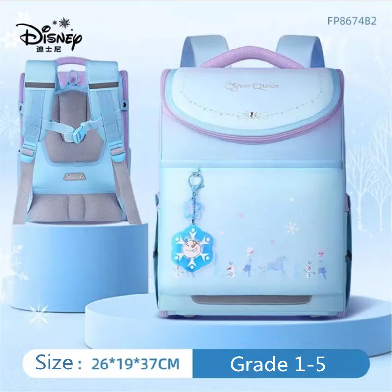 Disney Frozen New School Bags For Girls Grade 1-5 Elsa Anna Primary Student Shoulder Mochila Leisure Fashion Orhopedic Backpack