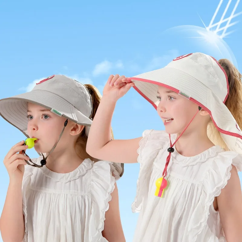 Kids Sun Hat UPF 50+ Wide Brim Sun Mesh Protection Hat for Boys and Girls Summer Beach Hats 2-12Y