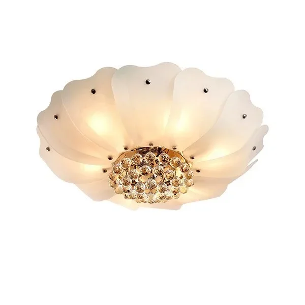 Northern Europe Led Ceiling Lights Decoration for Living Room Luminarias Crystal Flower Shade Lamp