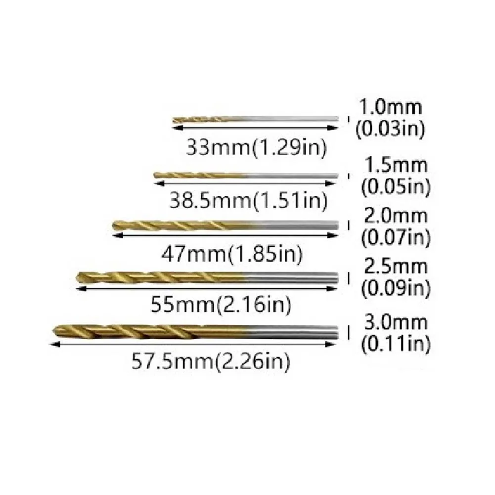 

Комплексный набор сверл из 100 шт., высокоскоростная сталь для дерева, для металла и пластика с улучшенной твердостью