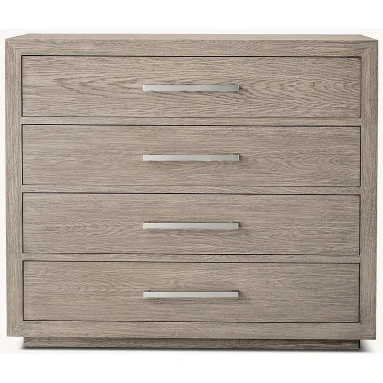 

z Customization french Contemporary solid wood nightstand 4-DRAWER DRESSER bedroom furniture