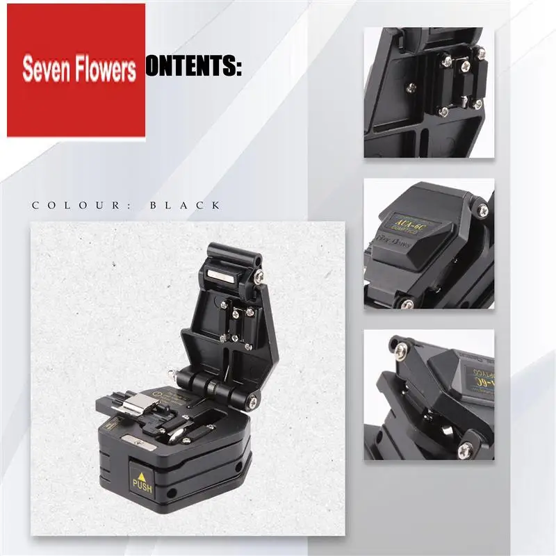 

A84Z-Fiber Cleaver AUA-6C Cable Cutting Knife FTTT Fiber Optic Knife Tools Cutter High Precision Cleavers 16 Surface Blade