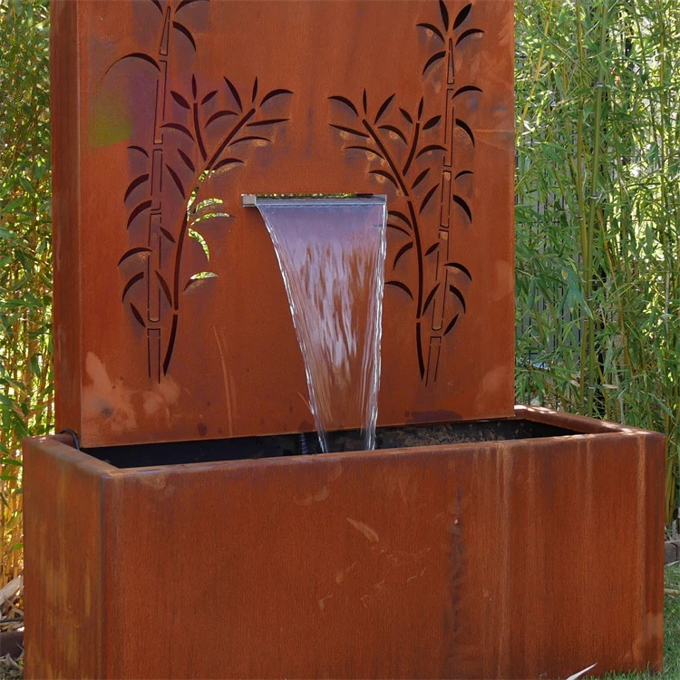 Metallic series garden backyard rust decorative corten steel rain fall