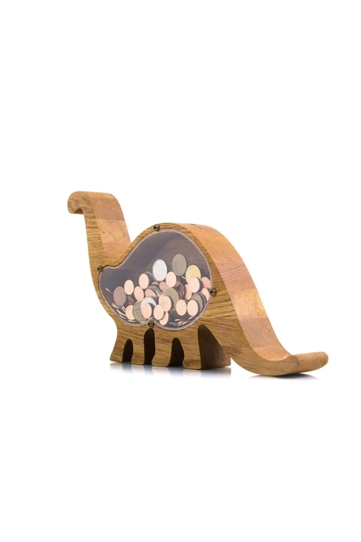 

Natural Wood Solid Dinosaur Piggy Bank Wooden Money Box 34*20 cm