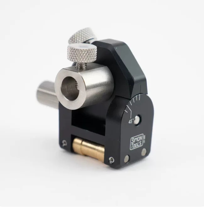 Square & Round Hole Dual Chuck Push Knife Sharpener, Manual Sharpening Tool for Chisel Woodworking Planer Blade