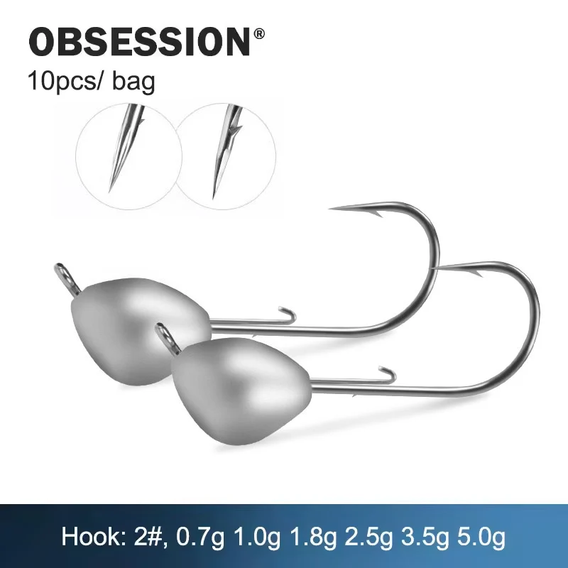 Obsession Crank Jig Head con púas – Anzuelos para vinilo y lubina - imagen 2