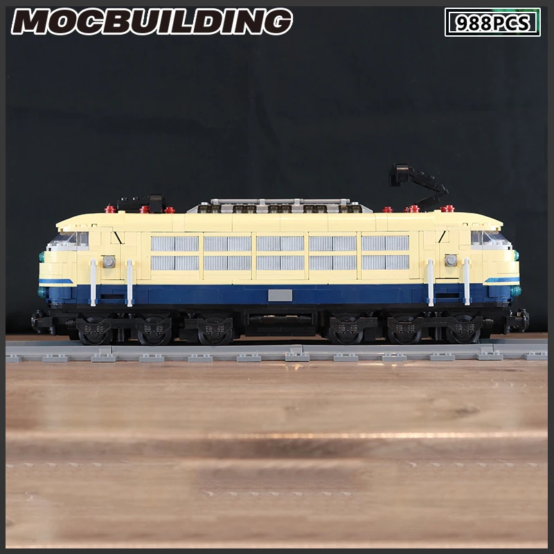 MOC Building Blocks Railways E-103 Locomotive Model Train Collection Bricks Assemble Display Toys Birthday Christmas Gifts