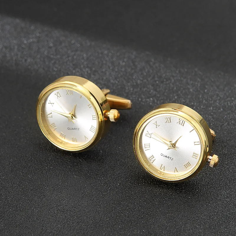 Men's Watch Cufflinks with Precise Timekeeping Function