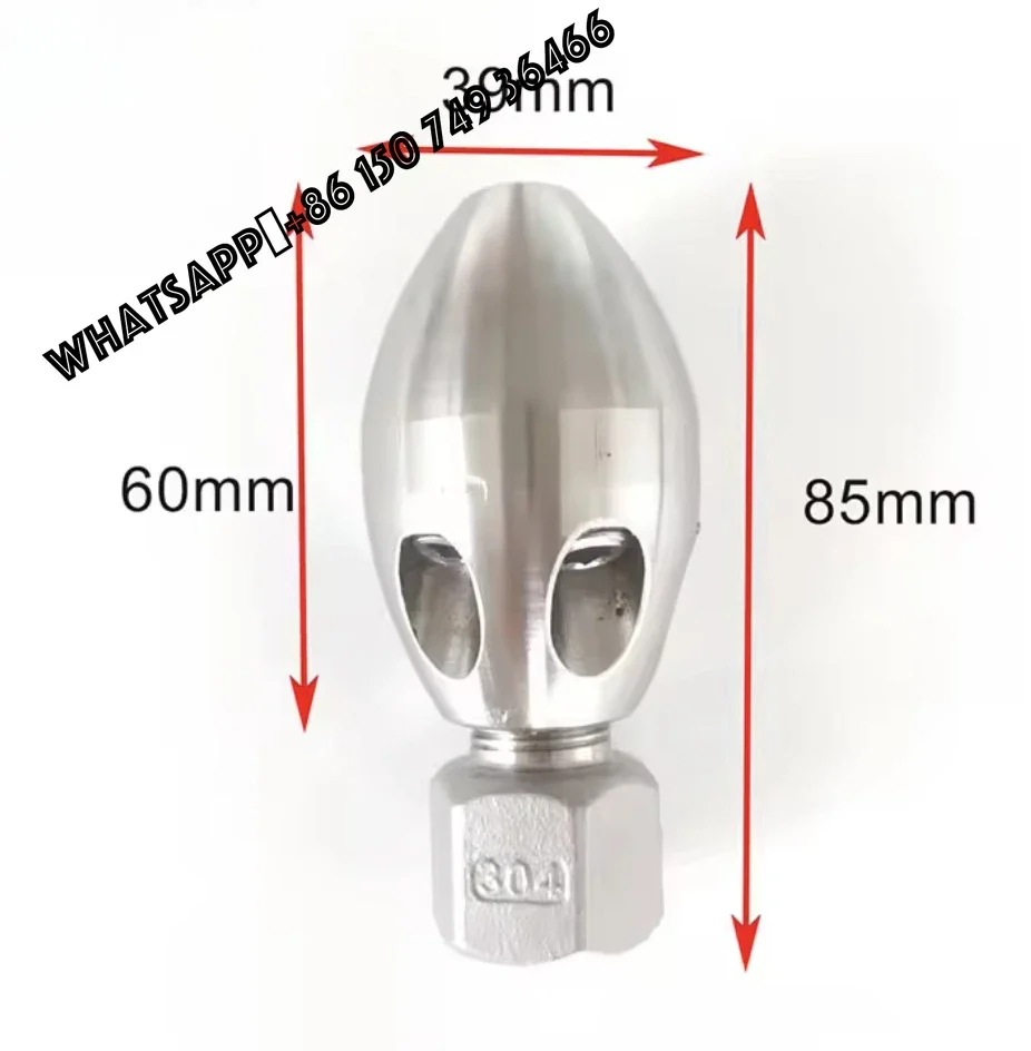 New High Pressure Blaster Sewer Jetter Nozzle Large Flow Rate Pipe Washing Nozzle 300bar Flow Rate 40LPM