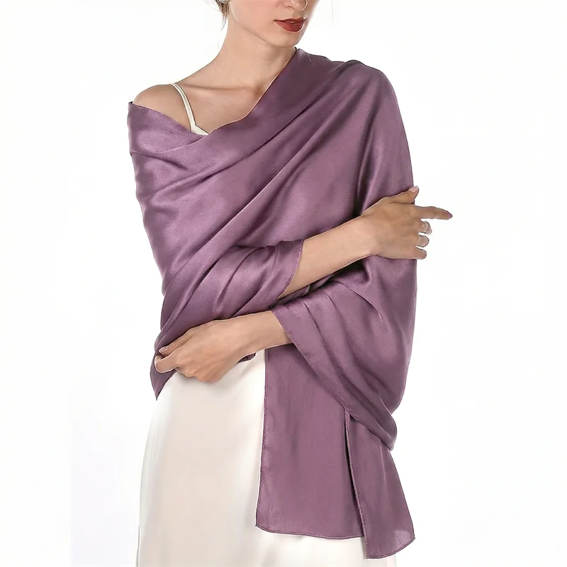Luxuriöser Seidenschal mit Farbverlauf für Damen, Marken-Schals und -Tücher, Bandana, Kopftuch, Modischer Hijab, Hochzeits-Poncho 2026 – Detail 2