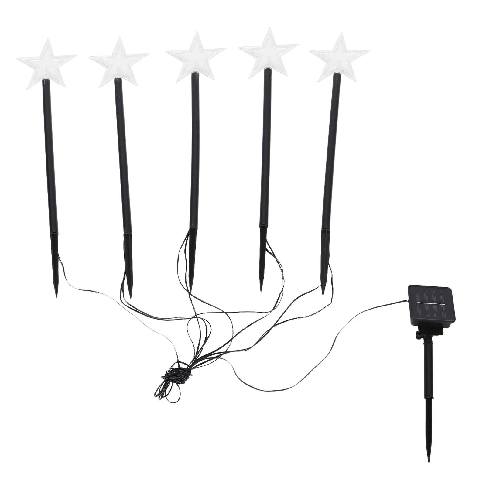 1Set Solar Star Lamp String Waterproof Ground Insert Garden Stake Light Outdoor Lawn Decor Party Light Solar Lamp String