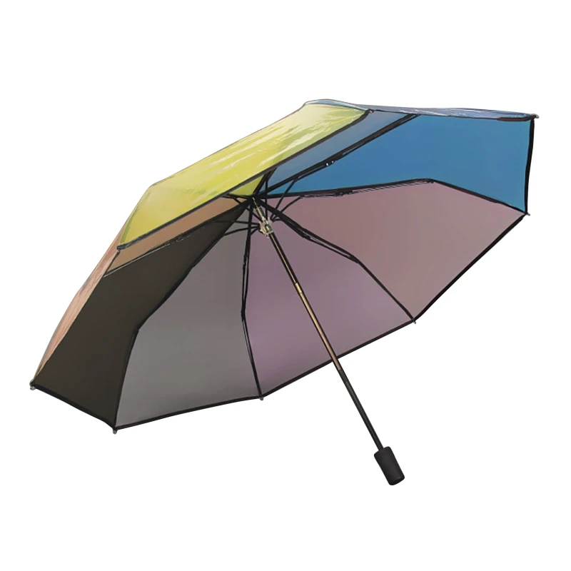 for Creative Umbrella Durable Transparent Folding Umbrella 8/10 Ribs Tear Resistant Windproof Portable Umbrella for Trav