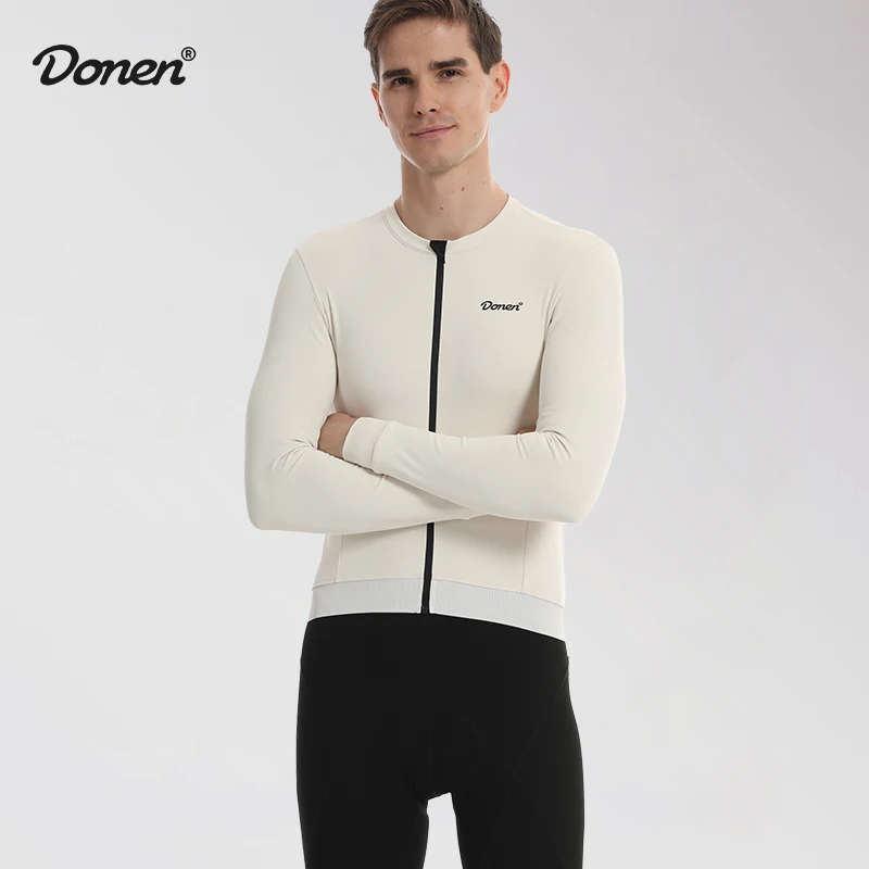 

DONEN LAMEDA Зимний велосипедный трикотаж для мужчин, трикотаж для шоссейного велосипеда с длинными рукавами, молния с карманами, одежда для велосипеда, дышащая, Qui