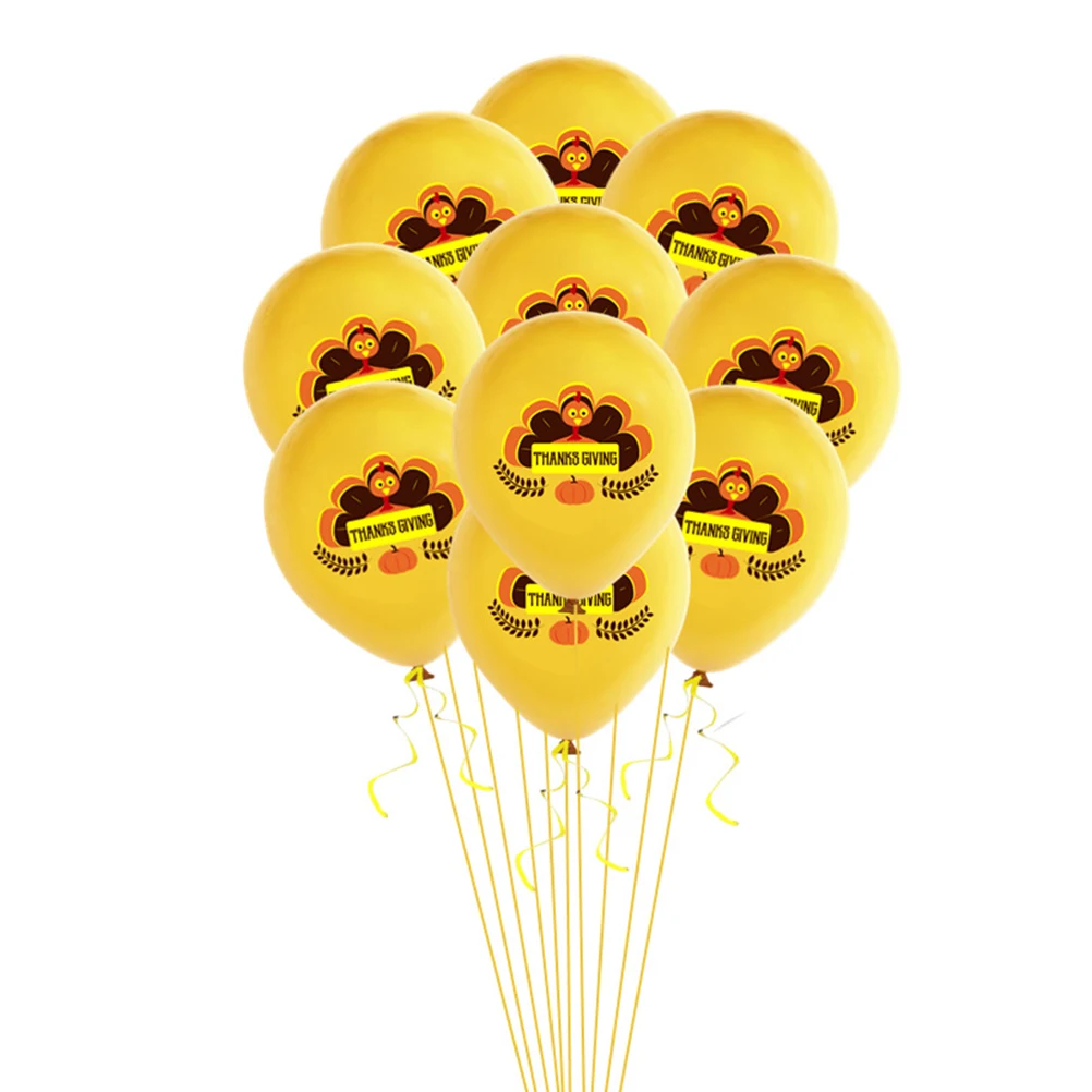 

20pcs Thanksgiving Balloons Emulsion Maple Leaves Printing Latex Party Decoration for Gathering Celebration Special