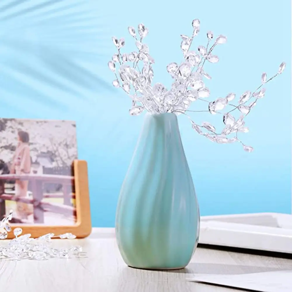 Beautiful Twigs DIY Water Drop For Home Wedding Party Crystal Bud Branches Artificial Bouquet Craft Decoration Crystal Flower