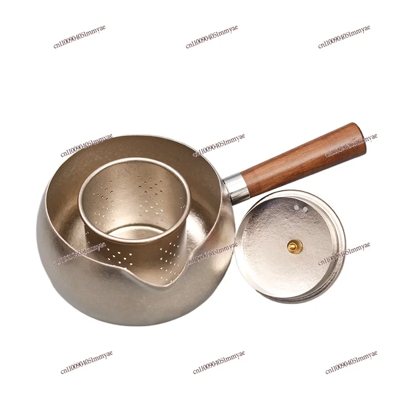 

Cans of Tea Filter Brewing Teapot Pure Titanium Side Handle Tea Core Pot
