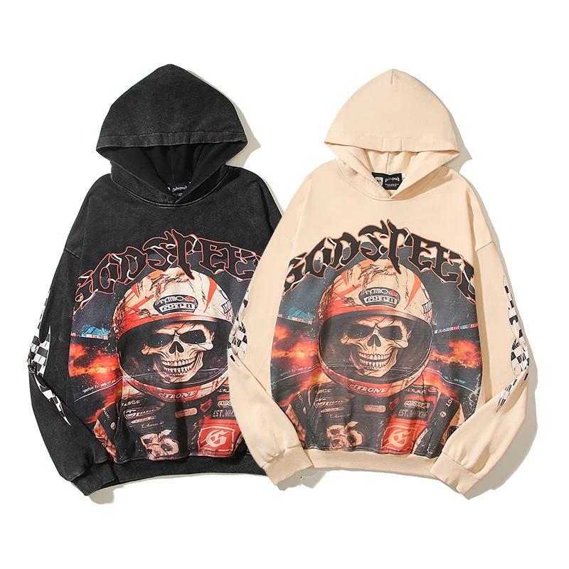 Godspeed Hip Hop Hoodie Street Sle Sport Casual Loose Pure Cotton Hooded Sweatirt for Men And Women Couples Youth