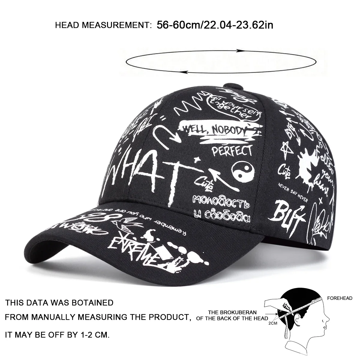 للجنسين ما القيل والقال الكتابة على الجدران طباعة قبعات البيسبول ربيع الخريف في الهواء الطلق قابل للتعديل قبعات عادية قبعة واقية من الشمس