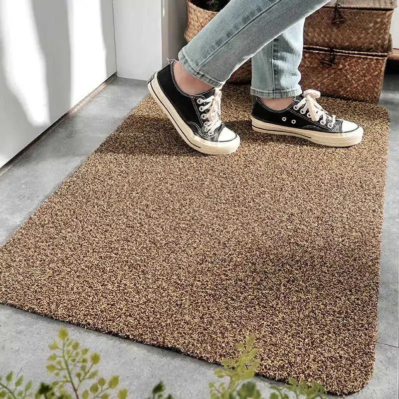 Home Decorative Front Door Mat Entrance Hallway Doormat 40x60cm Black Coffee Anti-Slip Floor Mat Carpet Rug Shoes Clean Mats