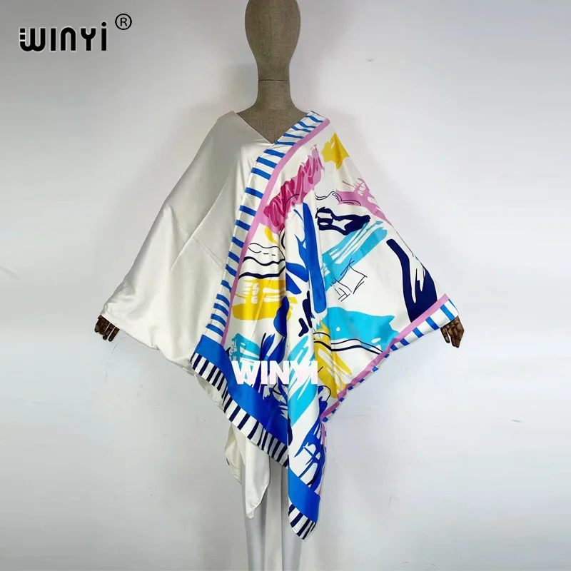 2021winyi Nahost Kleid drucken Boho Hijab Farbe passend muslimischen Abaya Bazin Robe Kleid Broder Riche sexy Lady Party Maxi Strand