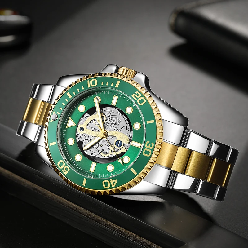 ساعة يد كوارتز للرجال aocasdy ، ساعات فاخرة ، مقاومة للماء ، كرونوغراف ، تاريخ ، مضيئة ، ساعة رجل