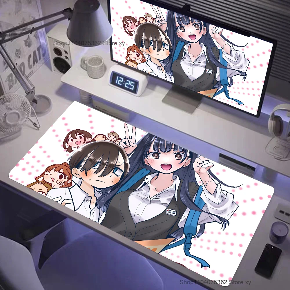 Anime The Dangers In My Heart Mousepad Desk Pad Gaming Accessories Prime Gaming XXL Keyboard Pad Stitched Pad