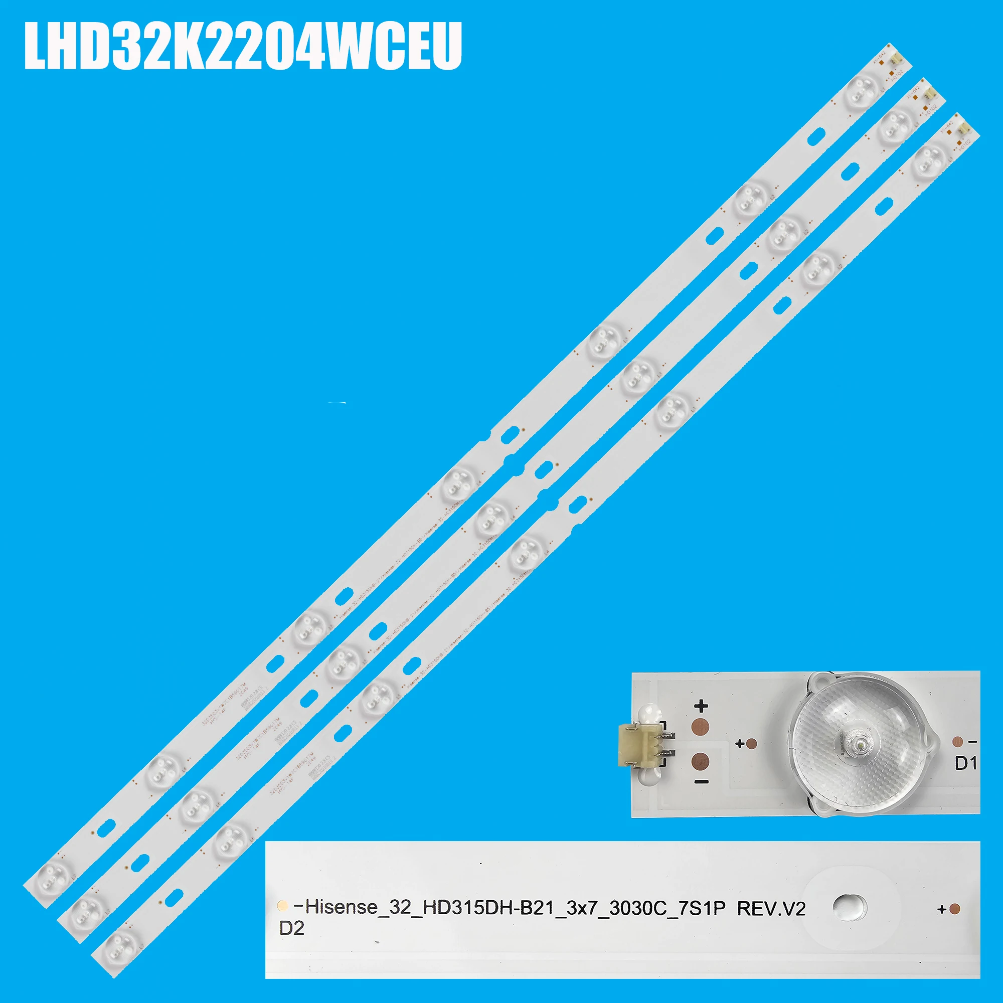 LED Backlight strip for LHD32K2204 LHD32K2204WCEU LHD32K2204WTEU HD315DH-B12S28GM LED32K188/K220 HE32GYES3Y4147105897