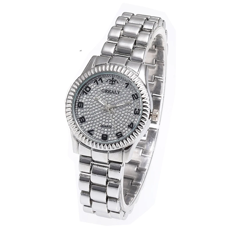 مجموعة الأرقام العربية ساعة نسائية زوجين عارضة أزياء رجال الأعمال كوارتز ساعة