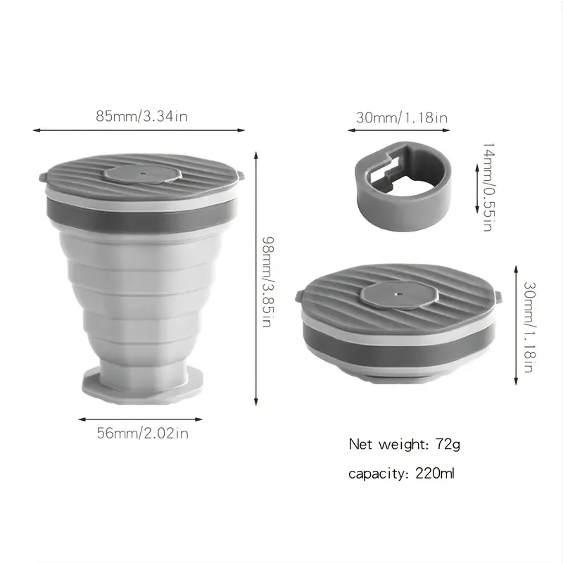 1Pcs Foldable Coffee Cup With Handle And Lid,Creative Portable Water Cup,Travel Camping Hiking Cycling Kitchen Accessories