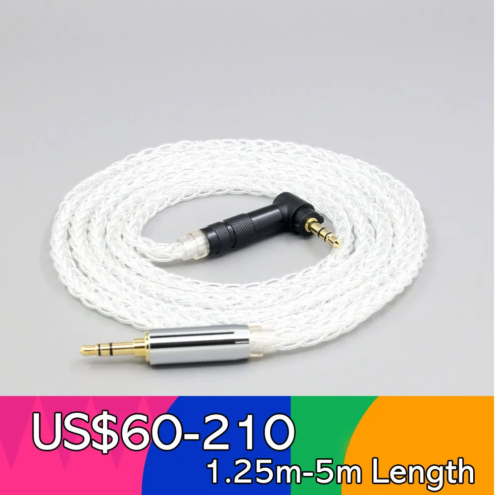 8 Core 99% 7n Pure Silver Palladium Earphone Headphone Cable For Fostex T50RP Mk3 T40RP Mk2 T20RP Mk2 Dekoni Audio LN008497