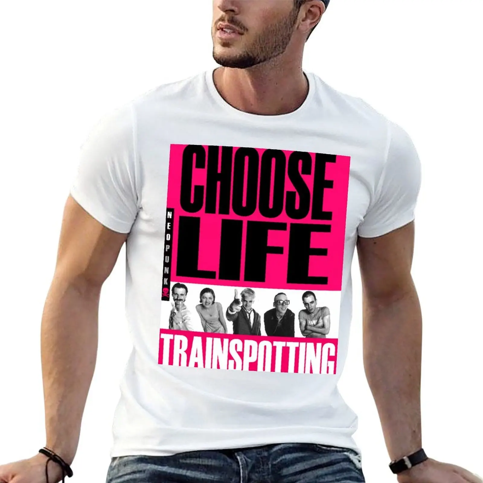 

TRAINSPOTTING - CHOOSE LIFE T-Shirt cotton t shirts high quality t shirts for man graphic vintage funny t shirts cotton T-Shirt