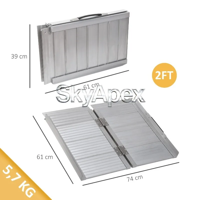 Foldable Wheelchair Ramp for Home Entries