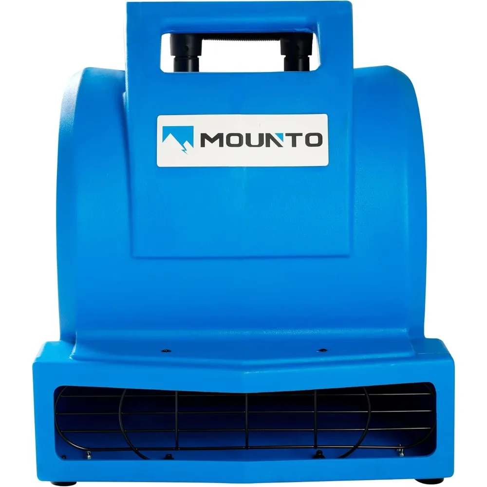 3단 속도 1마력 4000 플러스 CFM 몬스터 에어 무버 바닥 카펫 건조기 핸들 휠킷 포함 (블루)