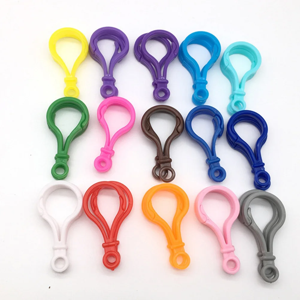 

32 Pcs Colorful Light Bulb Keychain Clips for Crafts Lanyard Keychains Carabiner Plastic