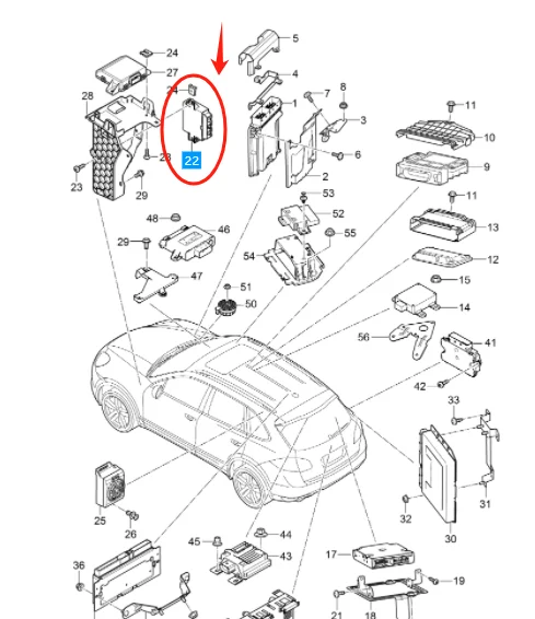 95B919475L 95B919475K Parking Aid Control Module For Porsche Macan 2014-2018 92A Porsche Cayenne 2011-2018