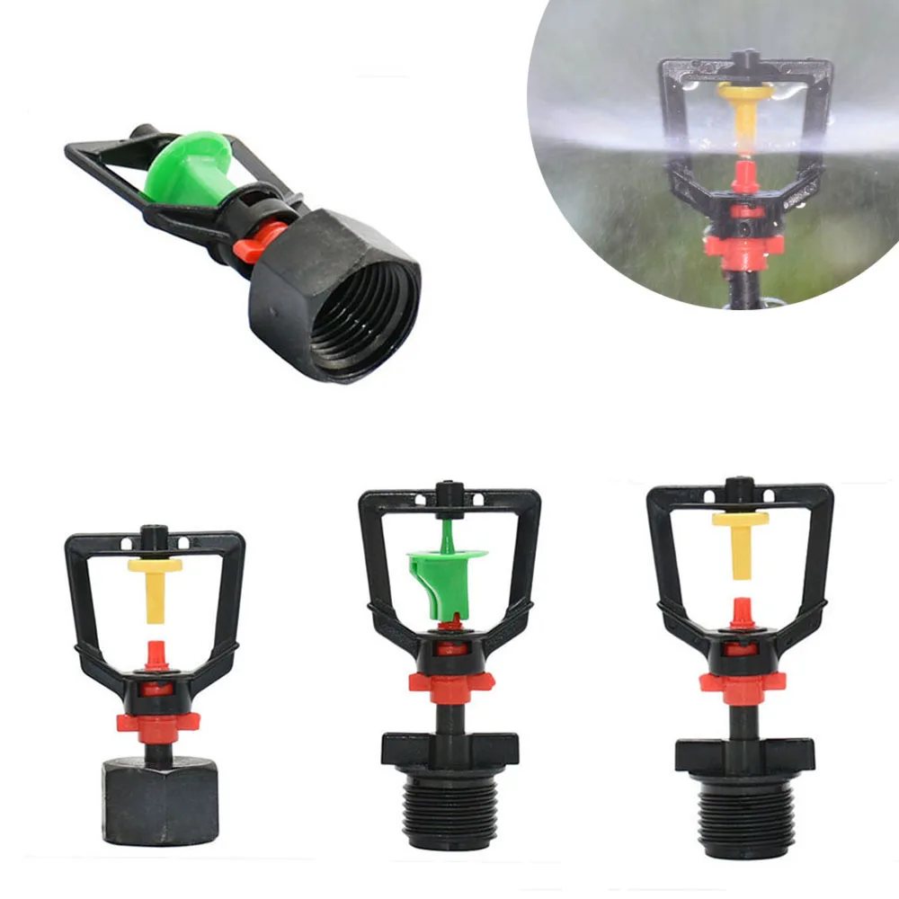 2Pcs Greenhouse 360 Refraction Micro Nozzle Garden Drip Irrigation Misting System Hanging Humidifier Sprayer w 4/7mm Barb