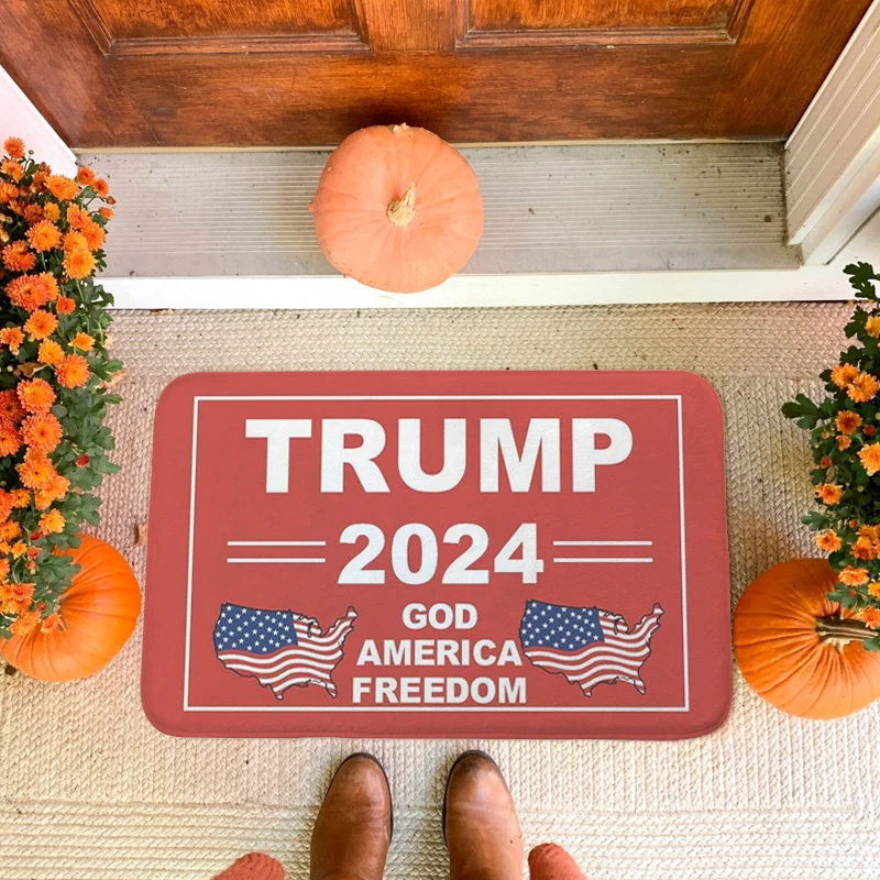 Living Room Bathroom Floor Mats Trump 2024 Custom Doormat Entrance Door Interior Home Decor Items Carpet for Kitchen Bedroom Rug