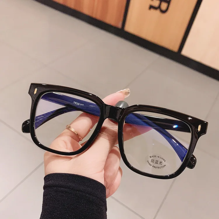 Transparent Computer Glasses Frame Women Men Anti Blue Light Round Glasses Blackout Glasses Optical Glasses Lenses