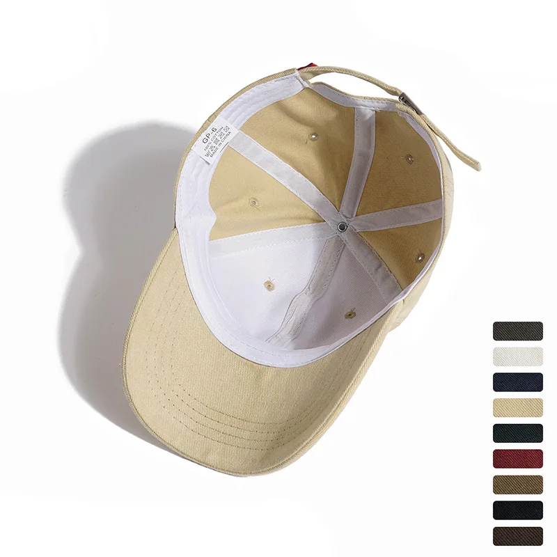 Retro Baseball Cap for Women Men Letter W Patch Cotton Peaked Hat Japanese Soft Top Casual Sunshade Visor Cap Adjustable Sun Hat