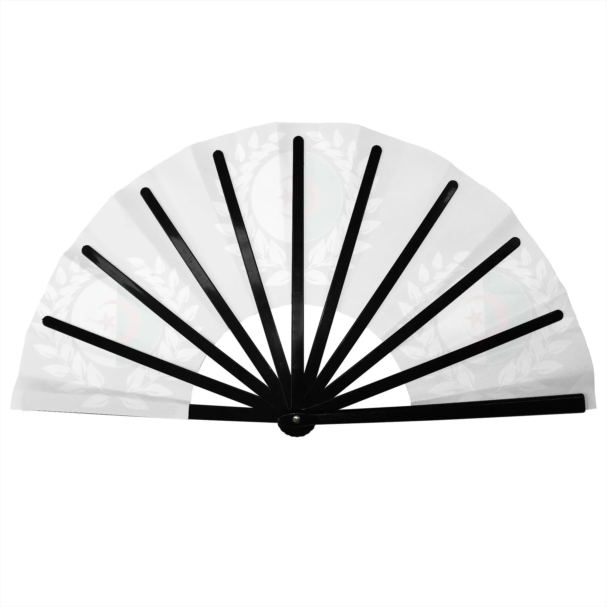 Algeria laurel Wreath Folding Hand Fan  Polyester Fabric Fan Cool Summer Accessory Decorative Fans