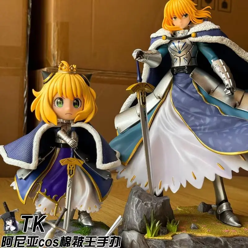 Figurine de dessin animé Fate Stay Night Saber, modèle à collectionner, Version Q, jouets Kawaii pour enfants, cadeau Surprise, décoration de salle, ornements