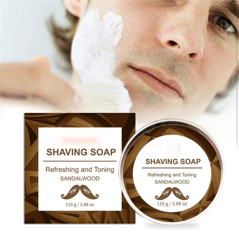 110g Professional Shaving Cream Anti-Allergy Shaving Soap Foaming Moisturizing Razor Barbering Men Shaving Soap Cream