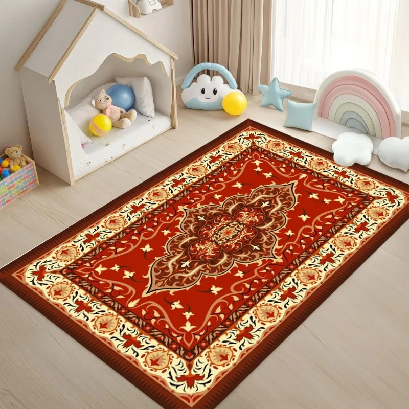Turkey Persian Bohemian Area Rug Large,Carpet Rug for Living Room Bedroom Sofa Doormat Decoration,Kid Play Non-slip Floor Mat