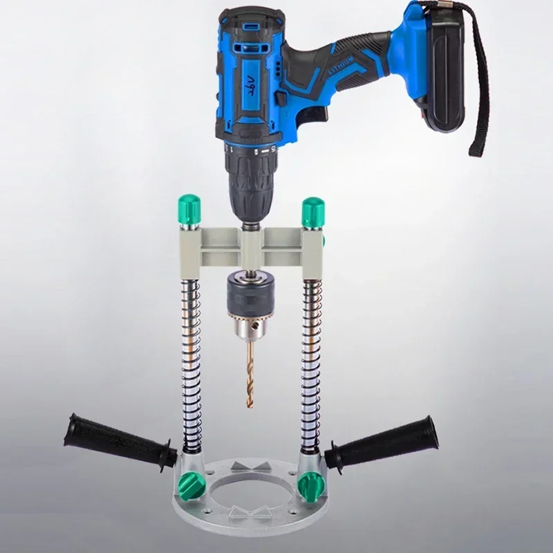 

New 90 Angle Adjustable Drill Guide Rotary Electric Stand Attachment With Drill Chuck Mini Woodworking Bench Drill Stand