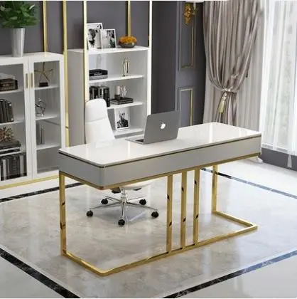 

New Deign Marble Big Board Table Computer Desk Simple Modern Boss Desk President's Desk
